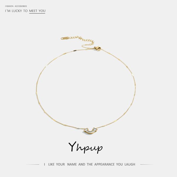 chokers yhpup classic 316l stainless steel pendant necklace natural shell smile geometric jewelry for women party accessoreis 2021, Golden;silver
chokers yhpup classic 316l stainless steel pendant necklace natural shell smile geometric jewelry for women party accessoreis 2021, Golden;silver