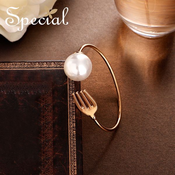 special fashion gold fork bracelets & bangles romantic bangles end open adjustable bracelet pearl jewelry gifts for women s1764c, Black
special fashion gold fork bracelets & bangles romantic bangles end open adjustable bracelet pearl jewelry gifts for women s1764c, Black