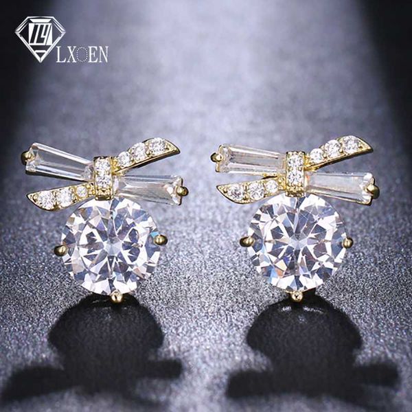 stud lxoen elegant cute zirconia round earrings bow studs ear silver color wedding party jewelry for women gift, Golden;silver
stud lxoen elegant cute zirconia round earrings bow studs ear silver color wedding party jewelry for women gift, Golden;silver