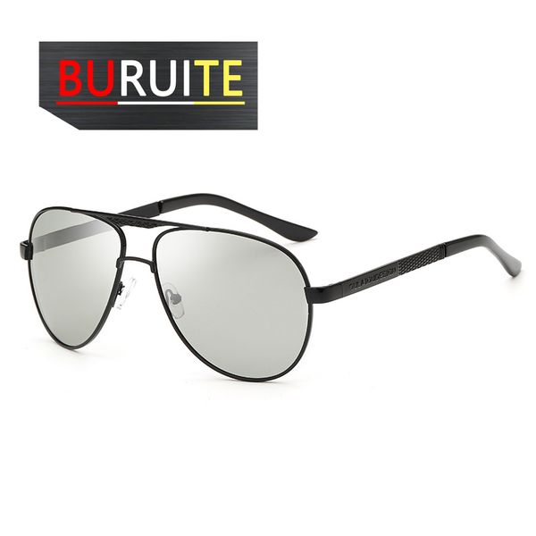 buruite pchromic polarized sunglasses metal men's outdoor driving glasses sunglasses 2020 new, White;black 
buruite pchromic polarized sunglasses metal men's outdoor driving glasses sunglasses 2020 new, White;black