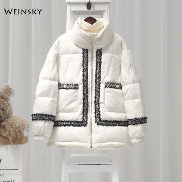 women's down & parkas women vintage style thick jacket white duck short winter warm coats female outwear, Black
women's down & parkas women vintage style thick jacket white duck short winter warm coats female outwear, Black
