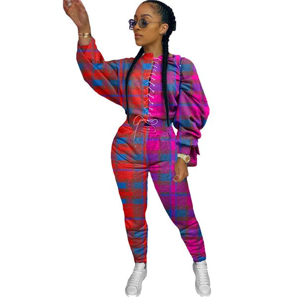 мода женщины contrast костюмов повседневной плед printed дизайнер женщины two piece set бинты теплый женские костюмы, Gray
мода женщины contrast костюмов повседневной плед printed дизайнер женщины two piece set бинты теплый женские костюмы, Gray