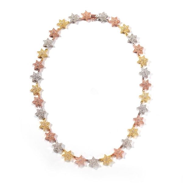 hip hop crystal cubic zircon glitter gold & silver hit color stars exquisite necklace18 20 inch men & women jewelry necklace
hip hop crystal cubic zircon glitter gold & silver hit color stars exquisite necklace18 20 inch men & women jewelry necklace
