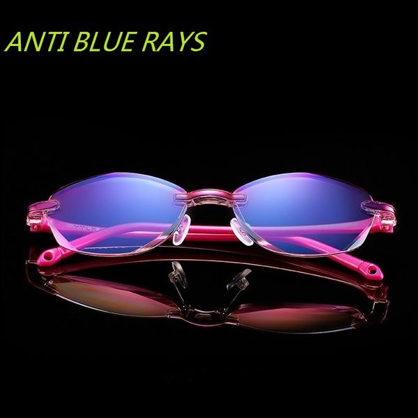 women's rimless reading glasses oval presbyopia women ultra light dimond cutting eyewear female anti blue ray 1.0 1.5 2.0 2.5 3, White;black
women's rimless reading glasses oval presbyopia women ultra light dimond cutting eyewear female anti blue ray 1.0 1.5 2.0 2.5 3, White;black