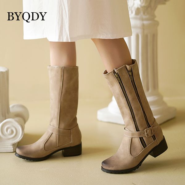 boots byqdy winter women shoes long knee-high round toe plus size high heels double zipper buckle short plush warm inside, Black
boots byqdy winter women shoes long knee-high round toe plus size high heels double zipper buckle short plush warm inside, Black
