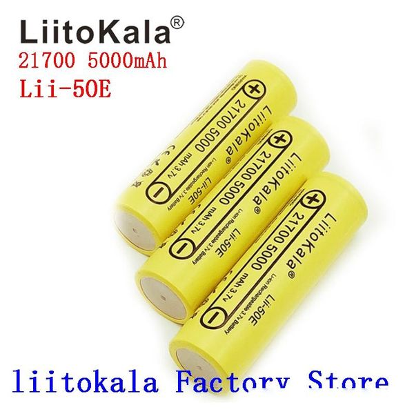 echargeable batteries liitokala lii-50e 21700 5000mah rechargeable battery 40a 3.7v 10c discharge high power batteries for high-power app
echargeable batteries liitokala lii-50e 21700 5000mah rechargeable battery 40a 3.7v 10c discharge high power batteries for high-power app