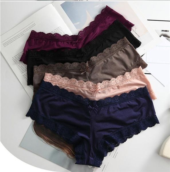 hip lift lace girl briefs with bow solid color womens designer underwear low waist womens panties breathable, Black;pink
hip lift lace girl briefs with bow solid color womens designer underwear low waist womens panties breathable, Black;pink