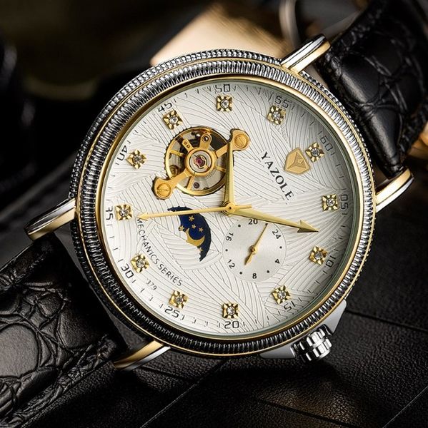 yazole 2020 fashion business mechanical men watch tourbillon leather strap quartz wristwatch relogio masculino gifts 379, Slivery;brown
yazole 2020 fashion business mechanical men watch tourbillon leather strap quartz wristwatch relogio masculino gifts 379, Slivery;brown