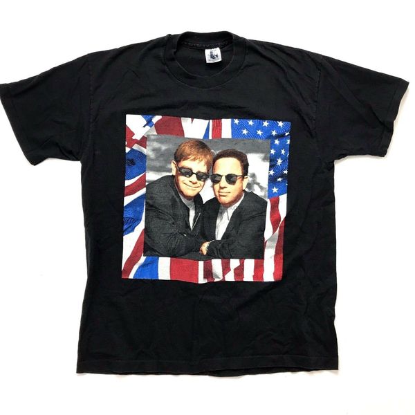 vtg elton john billy joel 95 tour 1995 concert t shirt x large (xl) black cotton t-shirt fashion ing
vtg elton john billy joel 95 tour 1995 concert t shirt x large (xl) black cotton t-shirt fashion ing