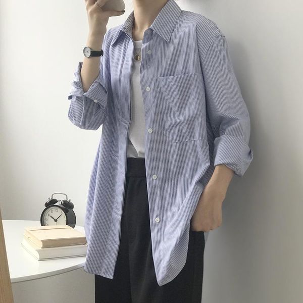 mooirue blue stripes women shirts long sleeve 2020 autumn new korean style casual loose sunscreen long-sleeve blouse, White
mooirue blue stripes women shirts long sleeve 2020 autumn new korean style casual loose sunscreen long-sleeve blouse, White