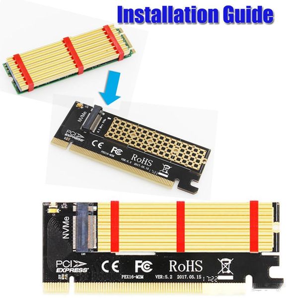 m.2 nvme ssd ngff to pcie 3.0 x16/x4 adapter m key interface card ngff to pci-e16 riser card with heatsink radiator by dhl
m.2 nvme ssd ngff to pcie 3.0 x16/x4 adapter m key interface card ngff to pci-e16 riser card with heatsink radiator by dhl