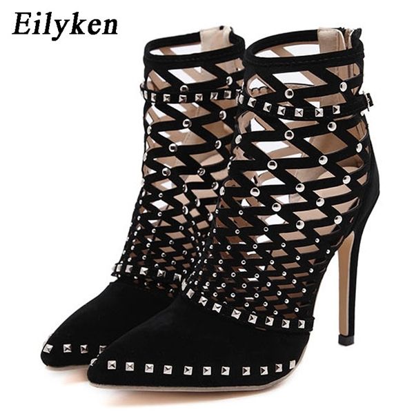 eilyken women shoes cross-tied rivet sandals ankle -wrap zip pumps summer women pumps sandals size 35-40 0925, Black
eilyken women shoes cross-tied rivet sandals ankle -wrap zip pumps summer women pumps sandals size 35-40 0925, Black