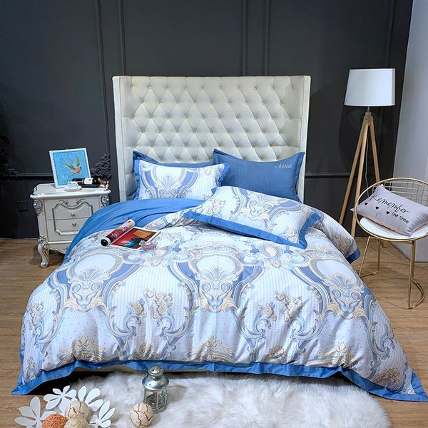 tutubird blue 100% egyptian cotton bedding set european style bedset linen sheet luxury home textile floral print satin bedlinen
tutubird blue 100% egyptian cotton bedding set european style bedset linen sheet luxury home textile floral print satin bedlinen