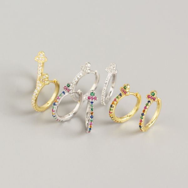 hoop & huggie european and american style s925 sterling silver ins color zircon light luxury earrings design, Golden;silver
hoop & huggie european and american style s925 sterling silver ins color zircon light luxury earrings design, Golden;silver