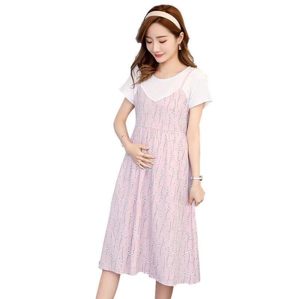 maternity dresses summer pregnant women cotton floral dress pregnancy faux 2pcs clothing vestidos for po shoot s111, White
maternity dresses summer pregnant women cotton floral dress pregnancy faux 2pcs clothing vestidos for po shoot s111, White