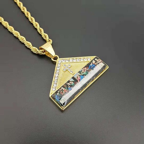 pendant necklaces hip hop rhinestones paved bling iced out gold color stainless steel the last supper pendants for men jewelry, Silver
pendant necklaces hip hop rhinestones paved bling iced out gold color stainless steel the last supper pendants for men jewelry, Silver