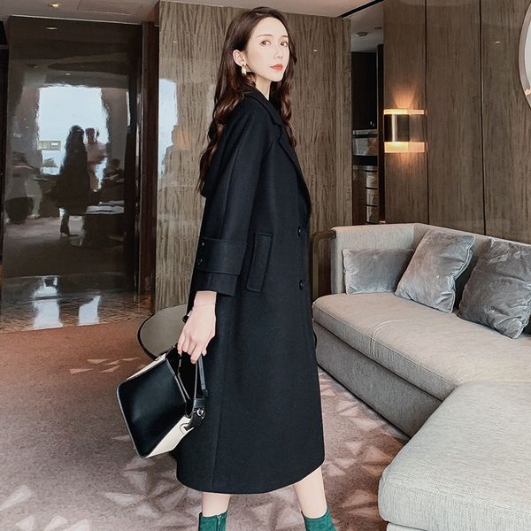 women's wool & blends loose blend coat women 2021 fashion long sleeve turn-down collar outwear jacket casual autumn winter elegant over, Black
women's wool & blends loose blend coat women 2021 fashion long sleeve turn-down collar outwear jacket casual autumn winter elegant over, Black