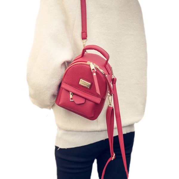 wobag new women mini small backpack soft pu leather girls college wind shoulder bag fashion red leisure travel rucksack
wobag new women mini small backpack soft pu leather girls college wind shoulder bag fashion red leisure travel rucksack