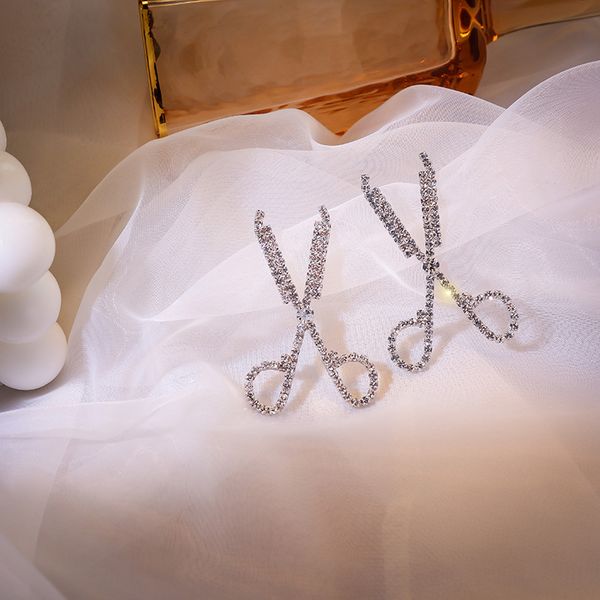 dangle & chandelier personality scissors earrings with stones 2021 jewelry statement big, Silver
dangle & chandelier personality scissors earrings with stones 2021 jewelry statement big, Silver
