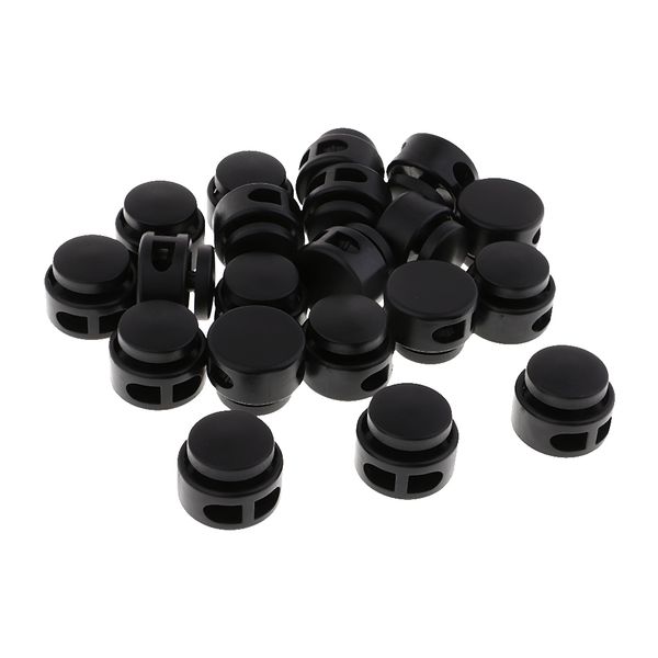 20pcs drawstring toggle spring-sround double hole cord lock black (hole diameter 10mm
20pcs drawstring toggle spring-sround double hole cord lock black (hole diameter 10mm