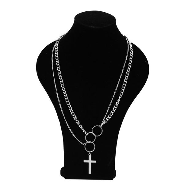 stainless steel necklace cross pendant double layer chains long necklaces for men women sweater hip hop rock punk collar unisex, Silver
stainless steel necklace cross pendant double layer chains long necklaces for men women sweater hip hop rock punk collar unisex, Silver
