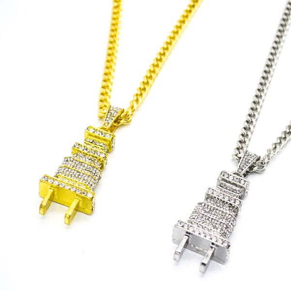 fashion alloy plug pendant necklace maxi golden silver color rhinestone hip hop necklace
fashion alloy plug pendant necklace maxi golden silver color rhinestone hip hop necklace