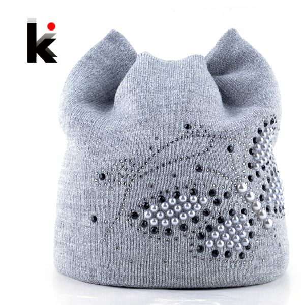 beanie/skull caps winter cat beanie hat ladies knit hats for women beanies pearls butterfly diamond touca knitted cap with ear flaps, Blue;gray
beanie/skull caps winter cat beanie hat ladies knit hats for women beanies pearls butterfly diamond touca knitted cap with ear flaps, Blue;gray