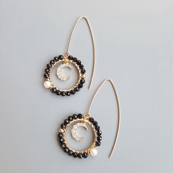 lii ji unique geniune black spinel pearl zircon moon charm earrings 925 sterling silver hook long drop earrings for women
lii ji unique geniune black spinel pearl zircon moon charm earrings 925 sterling silver hook long drop earrings for women