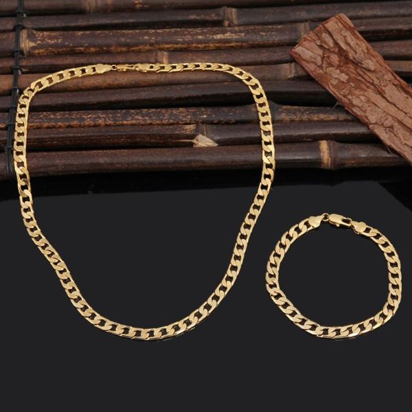 bangrui 50cm & 7mm jewelry 2020 new golden chain necklace bracelet wholesale necklace bracelet set, Silver
bangrui 50cm & 7mm jewelry 2020 new golden chain necklace bracelet wholesale necklace bracelet set, Silver