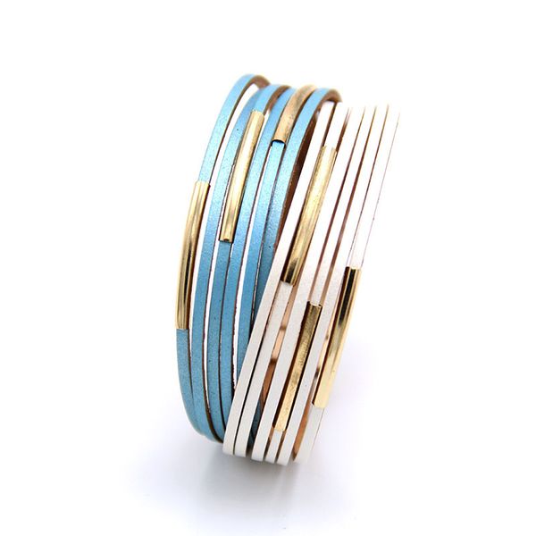 charm bracelets 2021 fashion leather bracelet for women magnetic buckle multilayer wrap female bangle jewelry gift pulseras, Golden;silver
charm bracelets 2021 fashion leather bracelet for women magnetic buckle multilayer wrap female bangle jewelry gift pulseras, Golden;silver