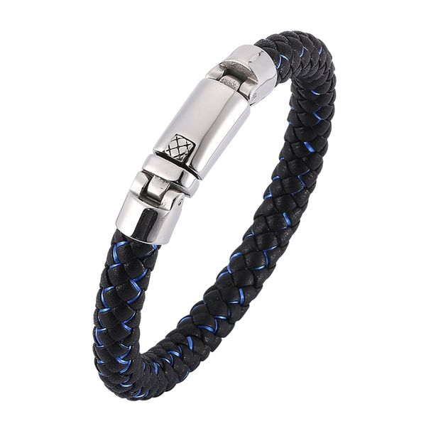 men jewelry braided leather bracelet male exquisite stainless steel clasp trendy mens bracelets punk bangles c0365, Golden;silver
men jewelry braided leather bracelet male exquisite stainless steel clasp trendy mens bracelets punk bangles c0365, Golden;silver