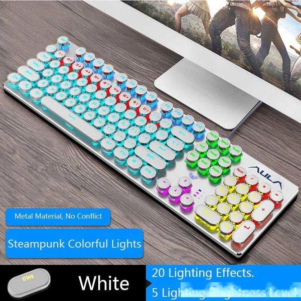 rotating macro backlit mechanical keyboard vintage blue red switch 104 keys led computer gamer steampunk gaming keyboards
rotating macro backlit mechanical keyboard vintage blue red switch 104 keys led computer gamer steampunk gaming keyboards