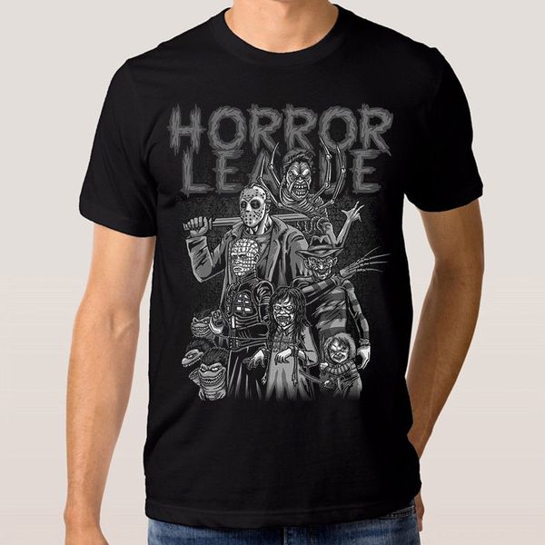 ужас лига t-shirt, фредди крюгер джейсон chucky doll, мужские рубашки 2019 new men hot fashion street wear solid logo футболках
ужас лига t-shirt, фредди крюгер джейсон chucky doll, мужские рубашки 2019 new men hot fashion street wear solid logo футболках
