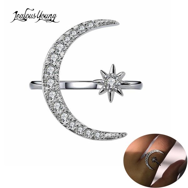 cute female moon star adjustable ring fashion bridal wedding rings jewelry gifts openable engagement ring for women jewelry, Golden;silver
cute female moon star adjustable ring fashion bridal wedding rings jewelry gifts openable engagement ring for women jewelry, Golden;silver