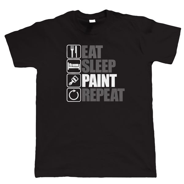 2019 100% cotton eat sleep paint repeat, mens funny, decorate t shirt, gift dad
2019 100% cotton eat sleep paint repeat, mens funny, decorate t shirt, gift dad
