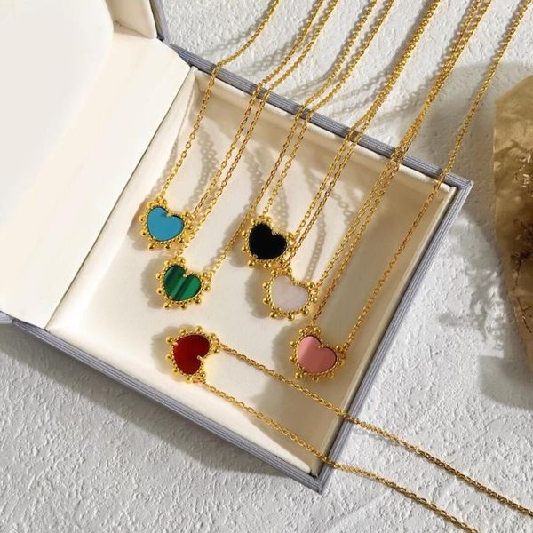 2020 new luxury gold color heart pendant necklace inlay natural stone for women fashion handmade designer jewelry, Silver
2020 new luxury gold color heart pendant necklace inlay natural stone for women fashion handmade designer jewelry, Silver