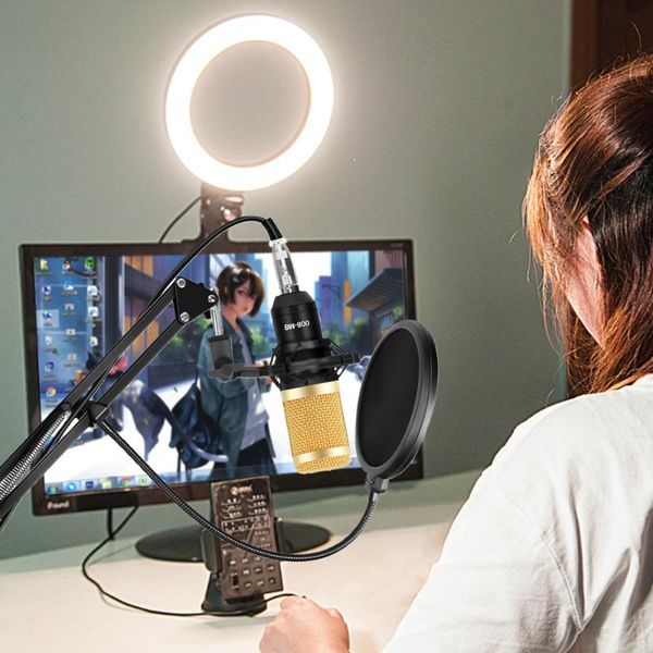 new bm 800 microphone led ring light kit bm800 condenser microphone for pc computer recording with phantom power ring lamp
new bm 800 microphone led ring light kit bm800 condenser microphone for pc computer recording with phantom power ring lamp