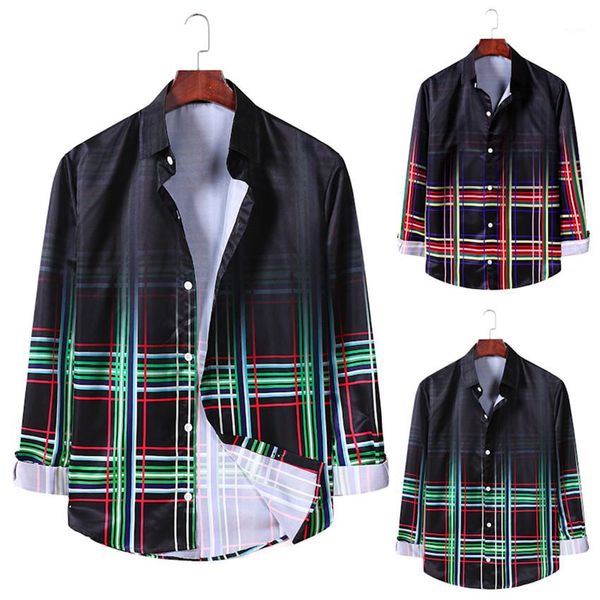 шеи повседневный весна сыпучие однобортный рубашки мужские дизайнерские футболки полосатый градиент цвета с длинным рукавом нагрудные, White;black 
шеи повседневный весна сыпучие однобортный рубашки мужские дизайнерские футболки полосатый градиент цвета с длинным рукавом нагрудные, White;black