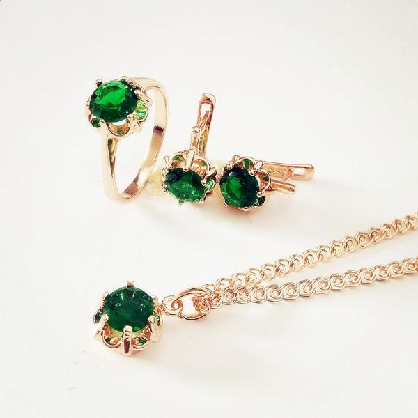 fashion jewelry set 585 rose gold color jewelry trendy round green cubic zircon women necklace earrings wedding sets, Silver
fashion jewelry set 585 rose gold color jewelry trendy round green cubic zircon women necklace earrings wedding sets, Silver