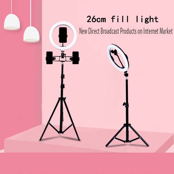 10 Inch Vlog Video Led Selfie Ring Light Usb Ring Lamp Pgraphy Light With Phone Holder Tripod Stand For Makeup Youtube