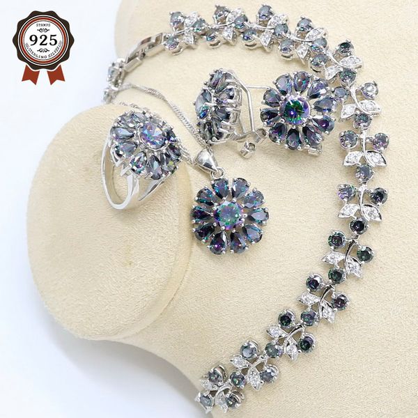rainbow zircon silver color jewelry set for women bracelet earrings necklace pendant ring birthday gift
rainbow zircon silver color jewelry set for women bracelet earrings necklace pendant ring birthday gift