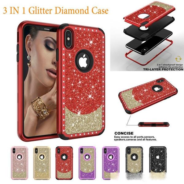 glitter diamond case for iphone x xr xs max 8 7 6 6s plus 5 5s se 3 in 1 shockproof plastic rubber tpu cover rugged hybrid armor
glitter diamond case for iphone x xr xs max 8 7 6 6s plus 5 5s se 3 in 1 shockproof plastic rubber tpu cover rugged hybrid armor