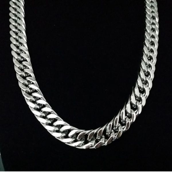 chains granny chic polishing gold color 15mm wide double stainless steel curb cuban link chain strong men's necklace or bracelet, Silver
chains granny chic polishing gold color 15mm wide double stainless steel curb cuban link chain strong men's necklace or bracelet, Silver