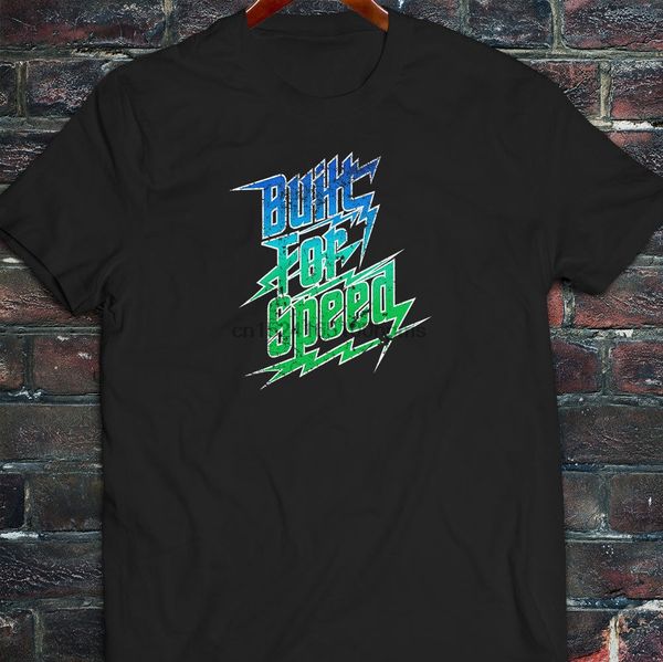 built for speed car racing go kart drift fast mens black t-shirt