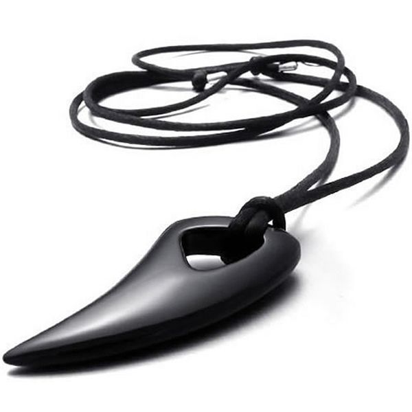 jewelry men's necklace pendant - adjustable cotton chain - tribal wolf tooth stainless steel for men black with gift ba, Silver
jewelry men's necklace pendant - adjustable cotton chain - tribal wolf tooth stainless steel for men black with gift ba, Silver