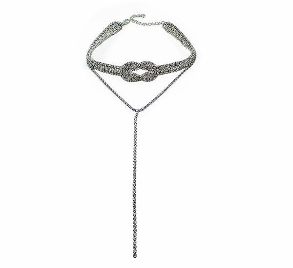 fashion luxury exaggerated creative knotted 8 word rhinestone necklace clavicle chain crystal diamond pendant necklace banquet jewelry gift, Black
fashion luxury exaggerated creative knotted 8 word rhinestone necklace clavicle chain crystal diamond pendant necklace banquet jewelry gift, Black