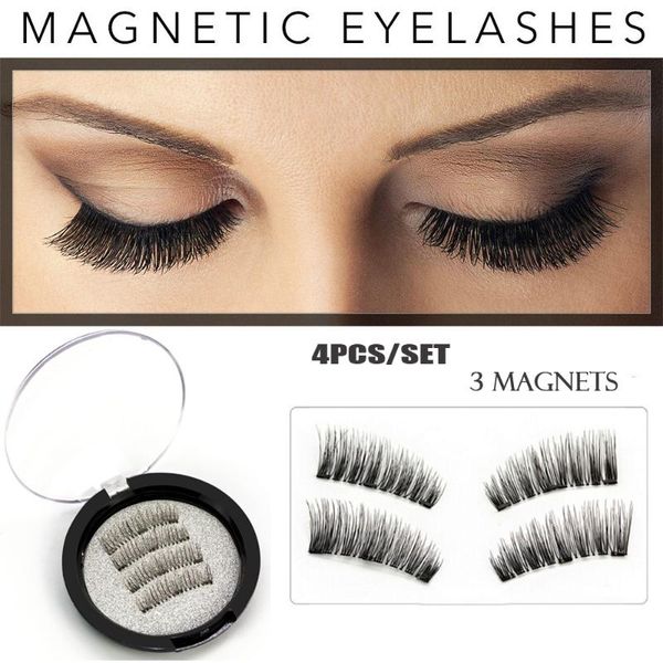 false eyelashes magnetic 3 magnet glue-3d reusable full size quality natural look lashes 4 pieces /set
false eyelashes magnetic 3 magnet glue-3d reusable full size quality natural look lashes 4 pieces /set