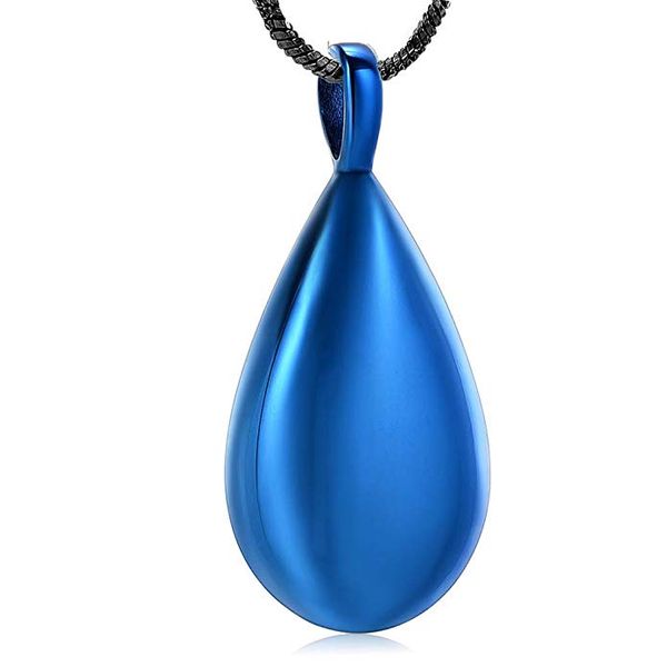 ijd9945 blue teardrop stainless steel carved cremation souvenir pendant for ashes urn keepsake necklace jewelry, Silver
ijd9945 blue teardrop stainless steel carved cremation souvenir pendant for ashes urn keepsake necklace jewelry, Silver