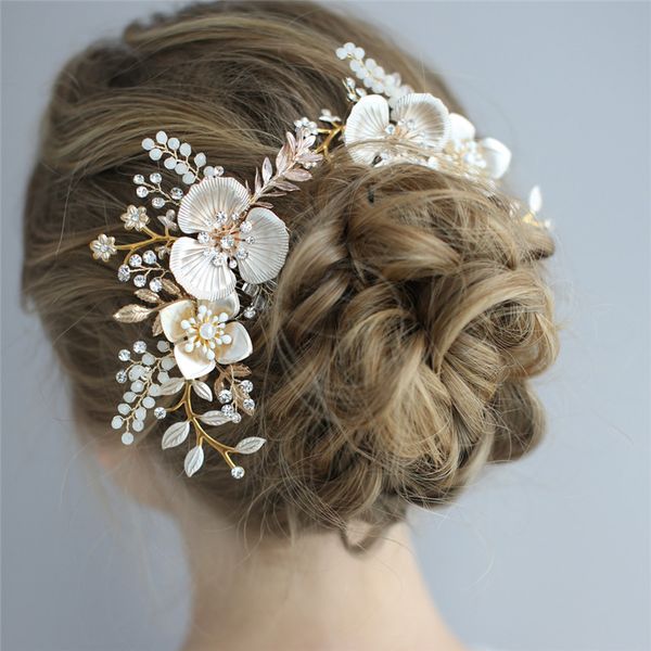 boho gold floral wedding hair crown tiara women prom accessories handmade leaf headpiece bridal long hair comb, Golden;silver
boho gold floral wedding hair crown tiara women prom accessories handmade leaf headpiece bridal long hair comb, Golden;silver