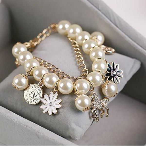 charm bracelets selling exaggerated cool coin flower pearl head multi-layer bracelet, Golden;silver
charm bracelets selling exaggerated cool coin flower pearl head multi-layer bracelet, Golden;silver